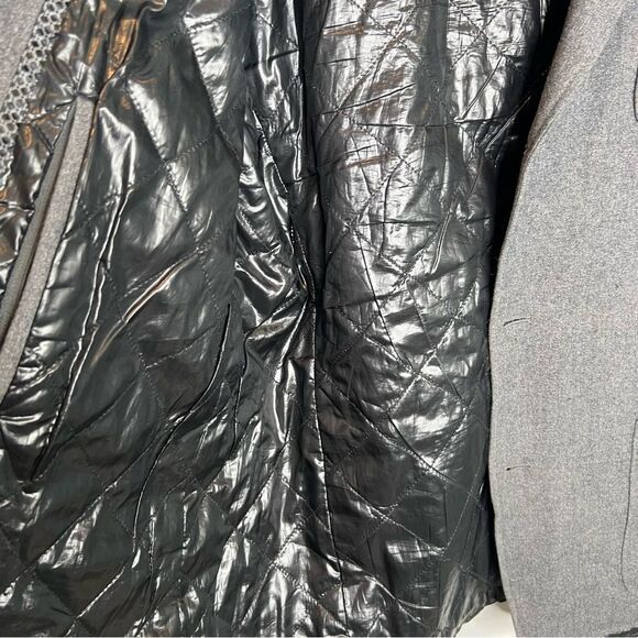 Report collection wool poliéster blend soot gray quilted lined jacket - Picture 4 of 7